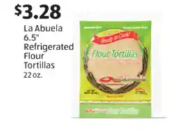 Aldi La Abuela 6.5 Refrigerated Flour Tortillas offer