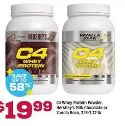 Grocery Outlet C4 Whey Protein Powder, Hershey's Milk Chocolate or Vanilla Bean offer