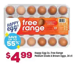 Grocery Outlet Happy Egg Co. Free Range Medium Grade A Brown Eggs offer
