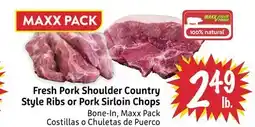 Foodmaxx Fresh Pork Shoulder Country Style Ribs or Pork Sirloin Chops offer