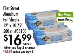 Smart & Final First Street Aluminum Foil Sheets offer