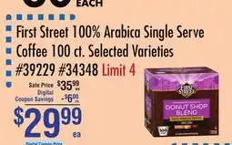 Smart & Final First Street 100% Arabica Single Serve Coffee offer