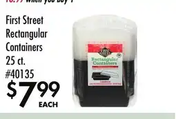 Smart & Final First Street Rectangular Containers offer