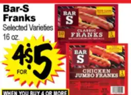 Superior Grocers Bar-S Franks offer
