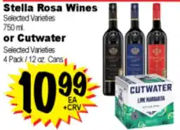 Superior Grocers Stella Rosa Wines Selected Varieties 750 ml. or Cutwater Selected Varieties 4 Pack / 12 oz. Cans offer