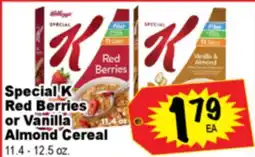 Superior Grocers Special K Red Berries or Vanilla Almond Cereal offer
