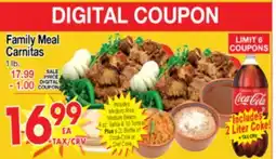 Superior Grocers Family Meal Carnitas offer