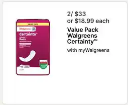 Walgreens Value Pack Walgreens Certainty offer