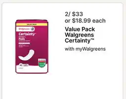 Walgreens Walgreens Certainty with myWalgreens offer