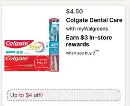 Walgreens Colgate Dental Care offer