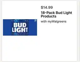 Walgreens 18-Pack Bud Light Products offer
