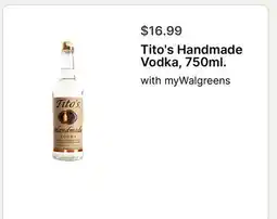 Walgreens Tito's Handmade Vodka, 750ml offer