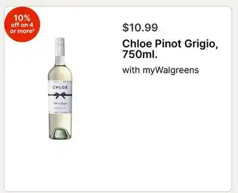 Walgreens Chloe Pinot Grigio, 750ml offer