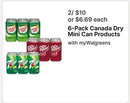 Walgreens Canada Dry Mini Can Products offer