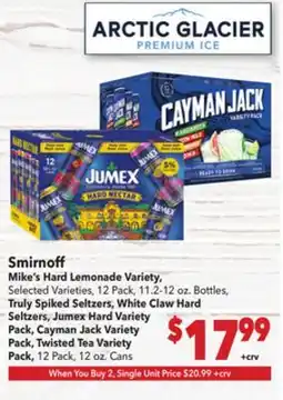 Vallarta Supermarkets Smirnoff Mike's Hard Lemonade Variety offer