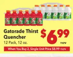Vallarta Supermarkets Gatorade Thirst Quencher offer
