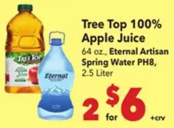 Vallarta Supermarkets Tree Top 100% Apple Juice offer