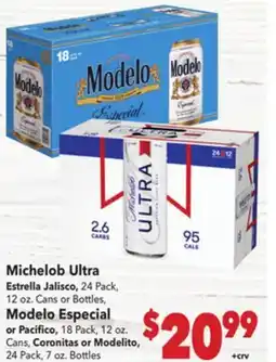 Vallarta Supermarkets Michelob Ultra offer