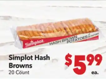 Vallarta Supermarkets Simplot Hash Browns offer