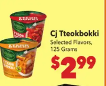 Vallarta Supermarkets Cj Tteokbokki offer