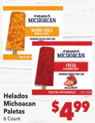 Vallarta Supermarkets Helados Michoacan Paletas offer