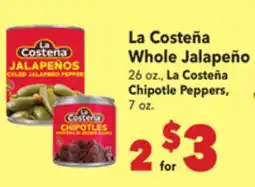 Vallarta Supermarkets La Costeña Whole Jalapeño offer