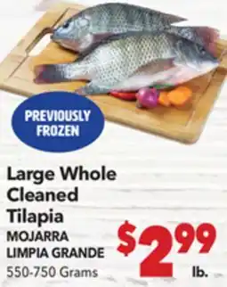Vallarta Supermarkets Large Whole Cleaned Tilapia / MOJARRA LIMPIA GRANDE offer