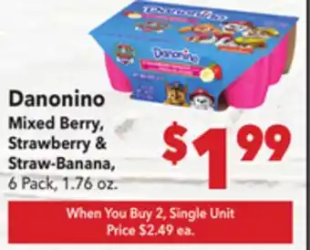 Vallarta Supermarkets Danonino Mixed Berry, Strawberry & Straw - Banana offer