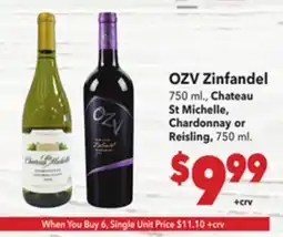 Vallarta Supermarkets OZV Zinfandel offer