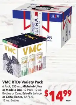 Vallarta Supermarkets VMC RTDs Variety Pack offer