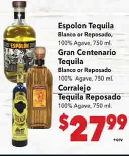 Vallarta Supermarkets Espolon Tequila offer