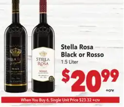 Vallarta Supermarkets Stella Rosa Black or Rosso offer