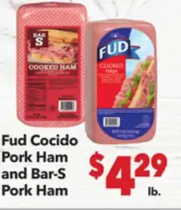 Vallarta Supermarkets Fud Cocido Pork Ham and Bar-S Pork Ham offer