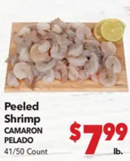 Vallarta Supermarkets Peeled Shrimp | CAMARON PELADO offer