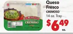Vallarta Supermarkets Queso Fresco CREMOSO offer