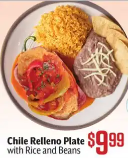 Vallarta Supermarkets Chile Relleno Plate offer