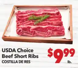 Vallarta Supermarkets USDA Choice Beef Short Ribs / COSTILLA DE RES offer