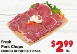 Vallarta Supermarkets Fresh Pork Chops / CHULETA DE PUERCO FRESCA offer