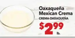 Vallarta Supermarkets Oaxaqueña Mexican Crema/CREMA OAXAQUEÑA offer