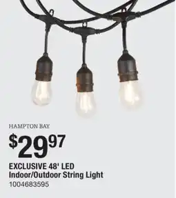 The Home Depot HAMPTON-BAY 48' LED Indoor/Outdoor String Light offer