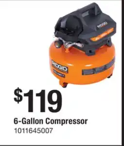 The Home Depot RIDGID 6-Gallon Compressor offer