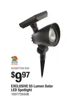 The Home Depot 55 Lumen Solar LED Spotlight offer