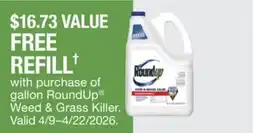 The Home Depot RoundUp Weed & Grass Killer offer