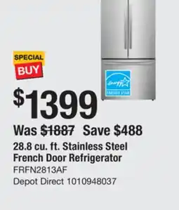 The Home Depot Frigidaire 28.8 cu. ft. Stainless Steel French Door Refrigerator offer