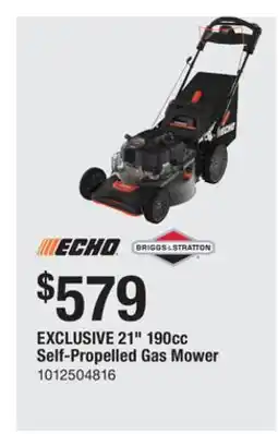 The Home Depot ECHO 21 190cc Self-Propelled Gas Mower offer