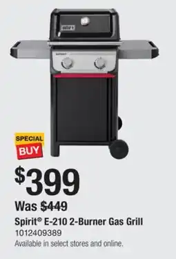 The Home Depot WEBER Spirit E-210 2-Burner Gas Grill offer
