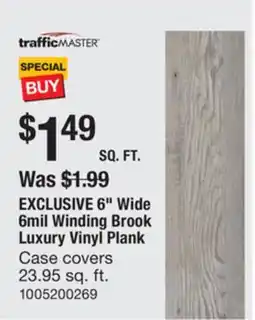 The Home Depot TRAFFICMASTER Winding Brook Luxury Vinyl Plank Case offer