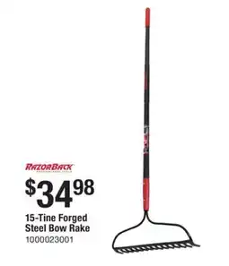 The Home Depot Razor-Back 15-Tine Forged Steel Bow Rake offer