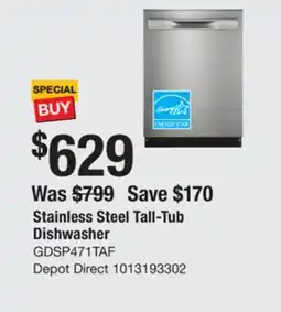 The Home Depot Frigidaire Stainless Steel Tall-Tub Dishwasher offer