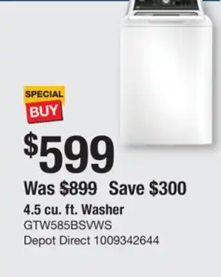 The Home Depot GE APPLIANCES 4.5 cu. ft. Washer offer